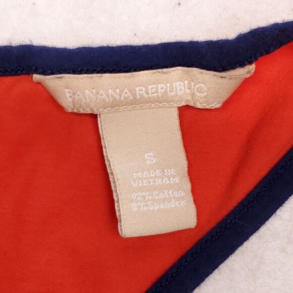 Banana Republic Pullover Casual Tank Top Shirt Womens Size Small S Orange Blue - Picture 3 of 8